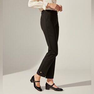 KATE SPADE Black Jackie Bow Stud Cropped Dress Pants 00